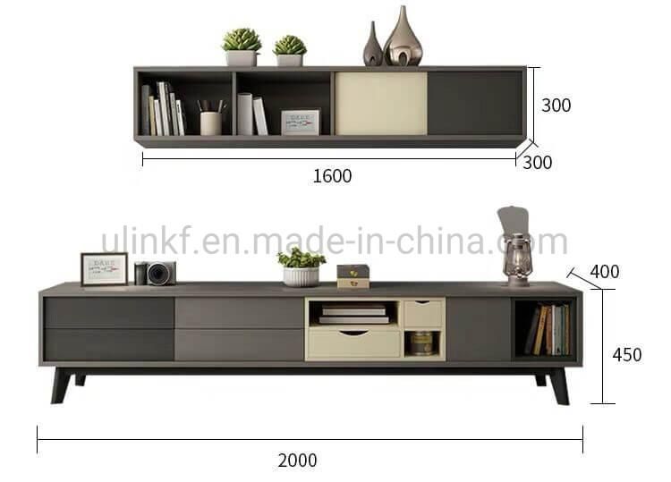 Grey Color Elegant Coffee Table TV Cabinet Home Furnitur Living Room Use TV Stand