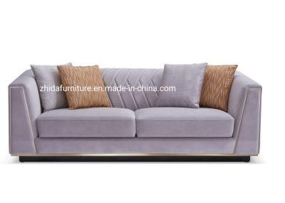 Modern Style Comfortable Metal Inner Fabric Sofa