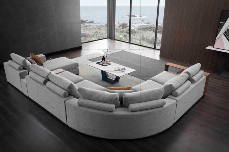 Hot Selling Fashion Fabric Sectional Sofa Modern Sofa Set; Living Room Furniture in High Class New Design