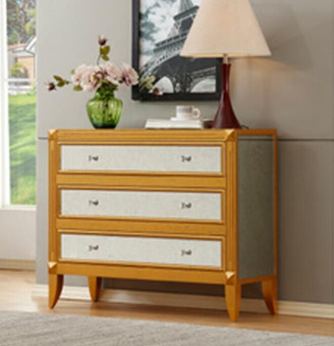 Side Table with Drawer Solid Wood Legs