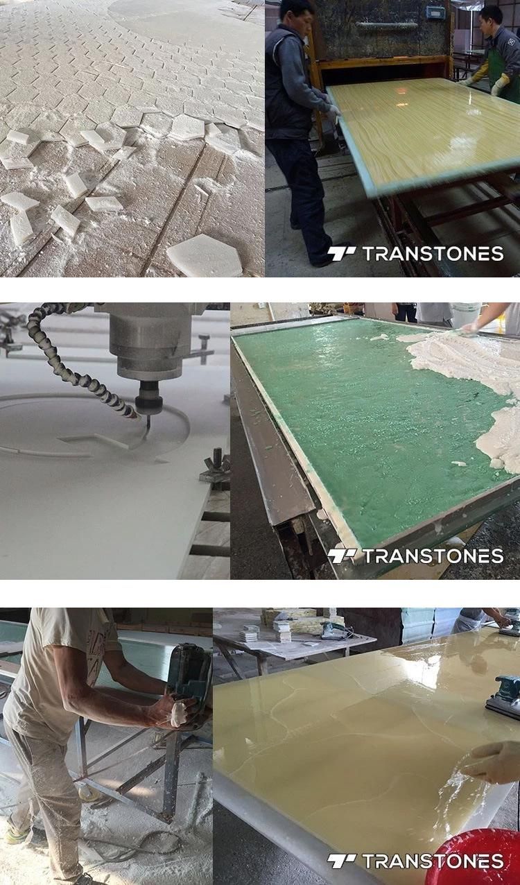 Artificial Onyx Translucent Stone Panel Alabaster Marble for Tea Table