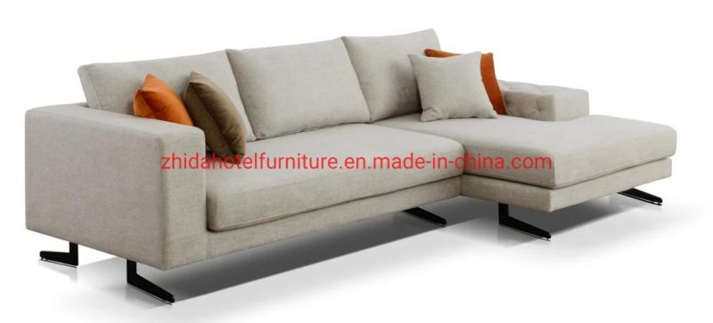 Modern Hotel Lobby Furniture Home Leather Fabric Leisure Sofa