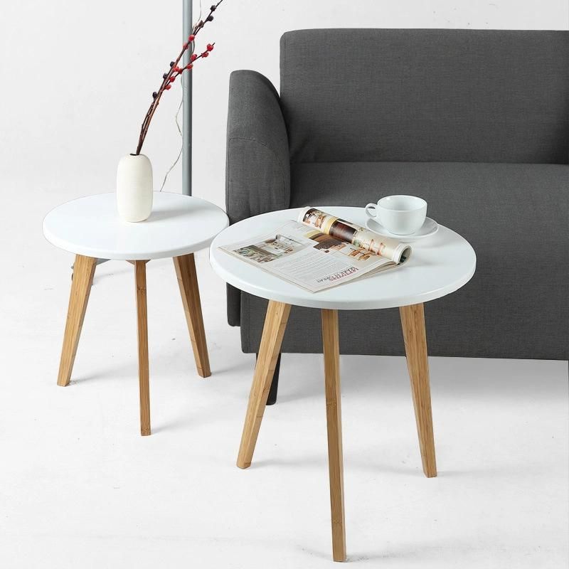 Modern Living Room Simple Design Bamboo Side Table with Leg