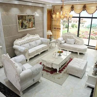 Wood Fabric Sofa Set in Optional Couch Color and Seats for Living Room Furniture