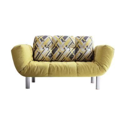 Chesterfield Furniture Room Living Room Bed Furniture Sleeper Folding Storage Yellow Fabric Sofa Bed