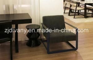 European Style Steel Frame Fabric Seat Armchair (D-81)