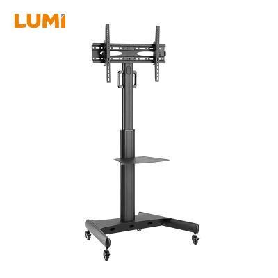 Modern Design Compact Free-Tilting Height Adjustable Aluminum TV Cart