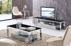 Stylish Living Room Tempered Glass Rectangle Coffee Tables Modern