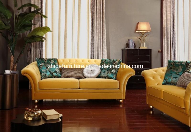 European Style French Royal Fabric Antique Sofa