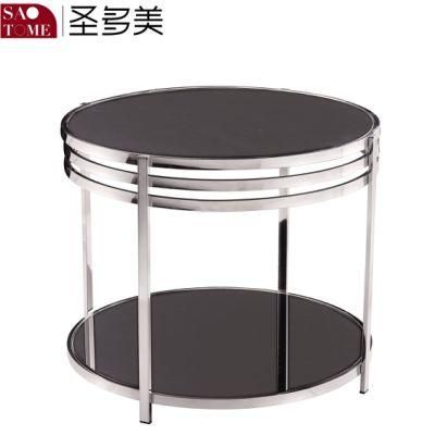 Modern Small Living Room Furniture Glass Two-Story Table