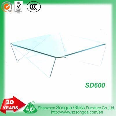 Clear Glass Square Glass Coffee Table