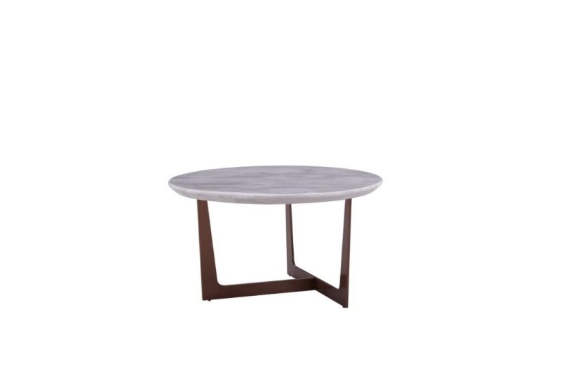 Marble Top Stainless Steel Golden Color Coffee Side Table