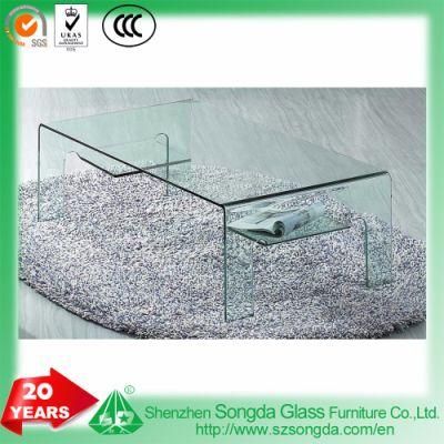 10 mm Clear Glass New Design Bent Glass Coffee Table