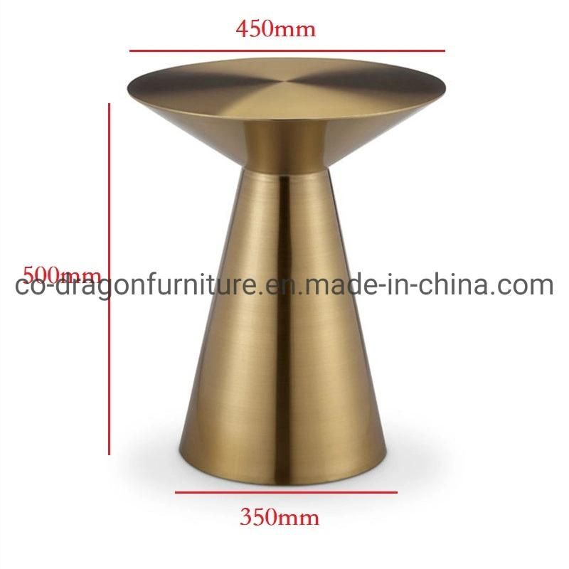 Luxury Home Furniture Gold Steel Side Table with Finger Printing