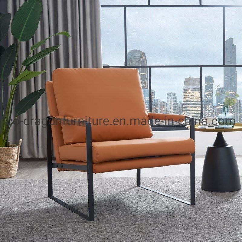 Modern Living Room Furniture Leather Simple Leisure Chair with Arm