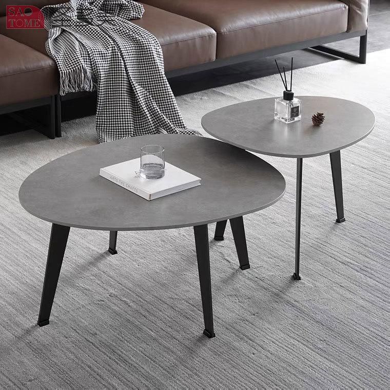 New Style Separate Home Furniture Living Room Coffee Table Metal Side Table Melamine Laminated Tea Table