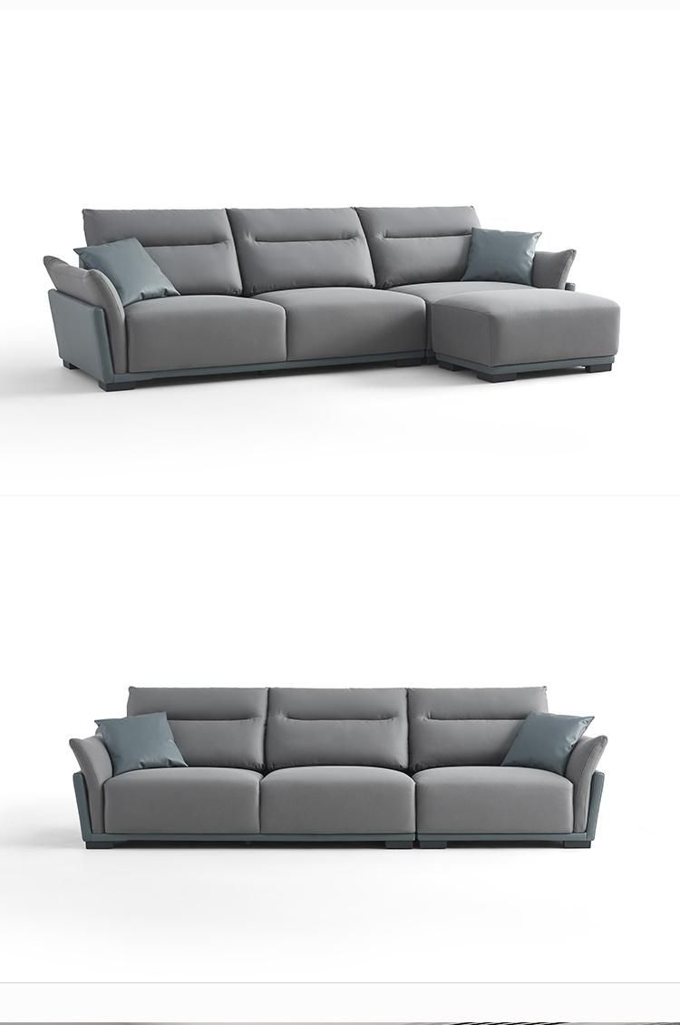 Hot Sale Low Back ISO 8191 Italian Modern Leather Sofa Set Tbs060