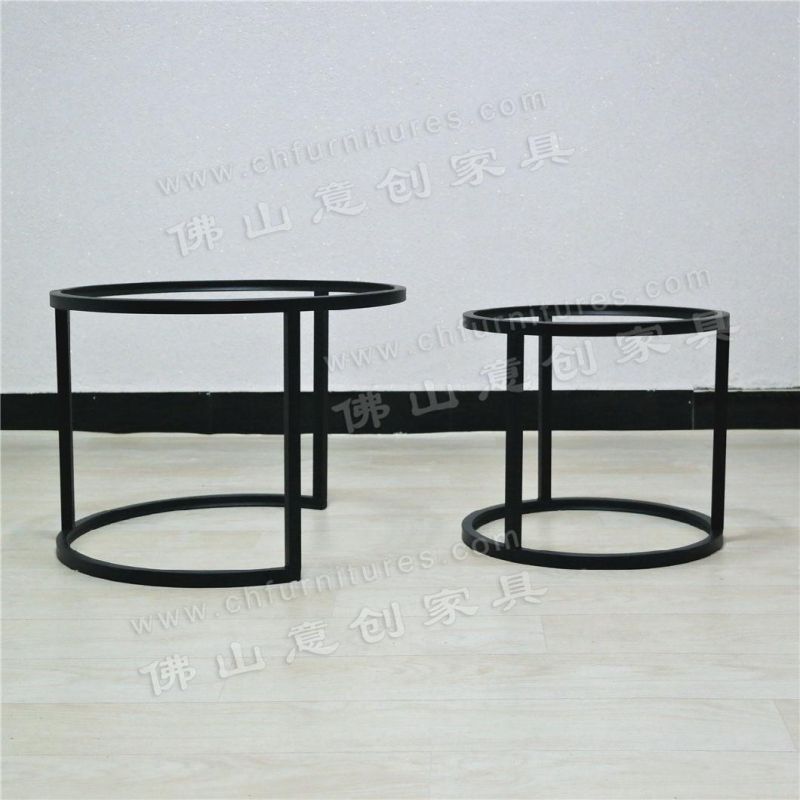 Italian Style Light Luxury Simple Huayan Slate Household Small Round Combination Coffee Table