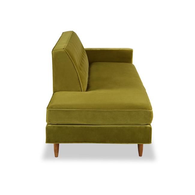 Green Velvet Couch Modern Style Daybed