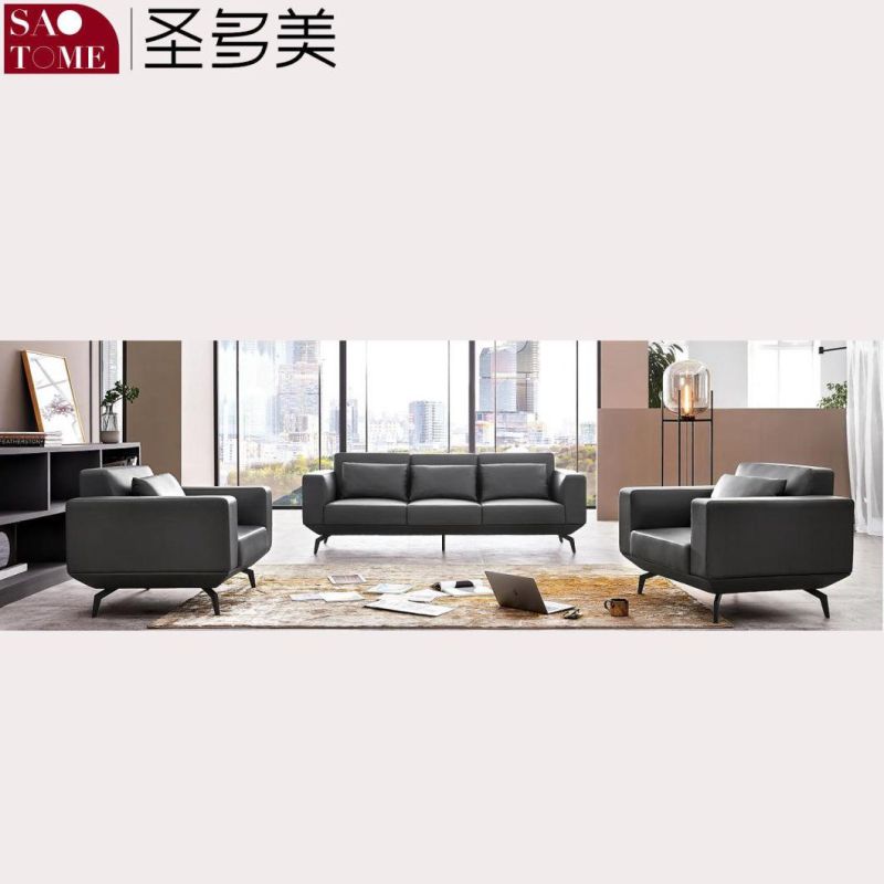 Modern Home Furniture Office Comfortable West Leather Finish Sofa