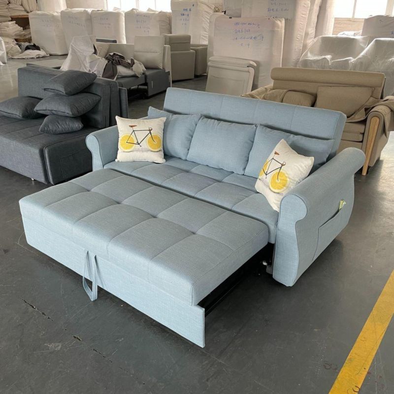 Fabric Sofa Bed Dual-Use Foldable Small Apartment Living Room Apartment