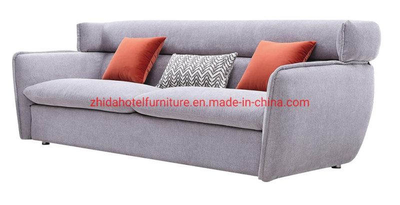 Modern Leisure High Back Sofa Bed Leather Reception Fabric Sofa