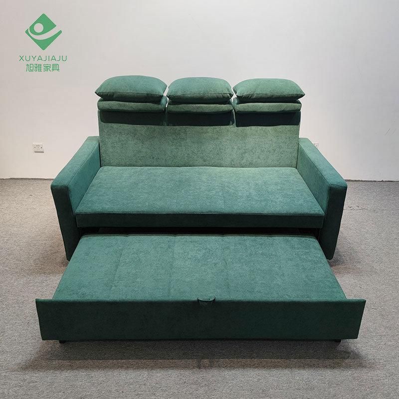 Double Pull out Slender Armrest Homeheld Tranformation Sofa Bed