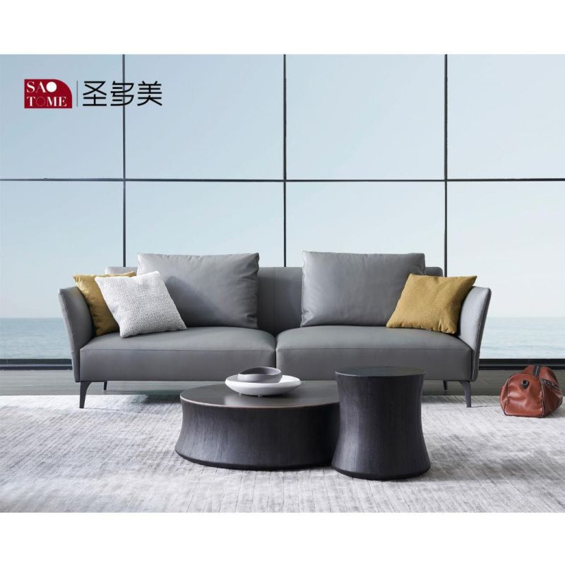 Living Room Furniture New Corner L Shaped Leather Sofa