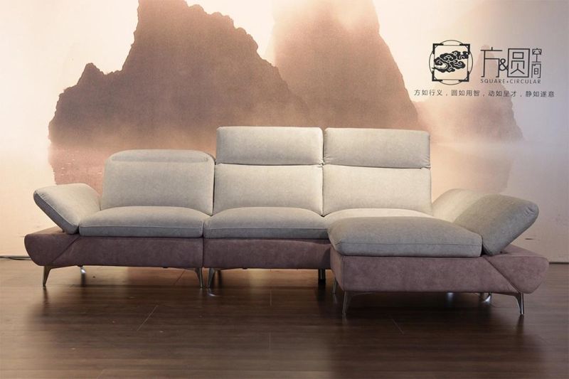 Modern Corner Couch Home Seating Scandinavian Comfortable Fabric Sofa for Living Room Furniture Sofa Sets (21021)