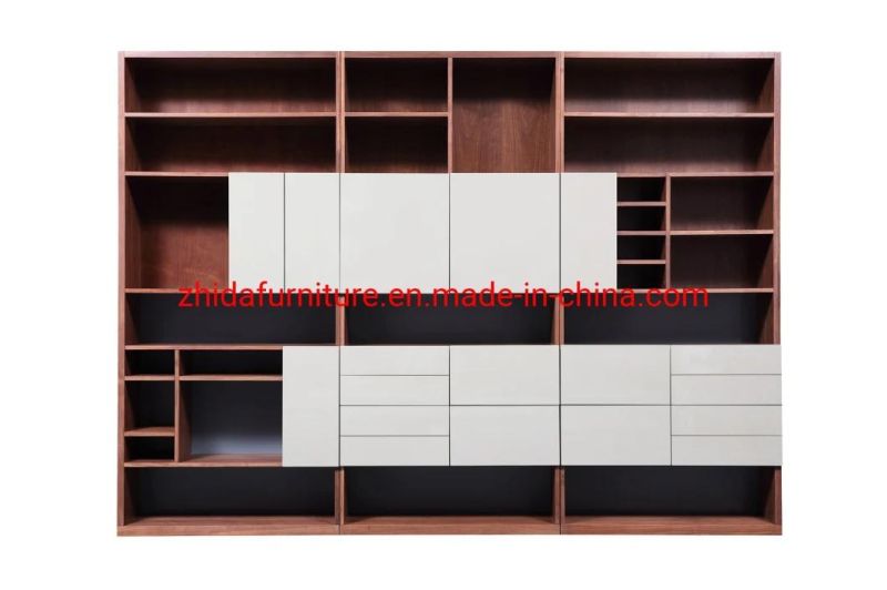 Living Room Wooden Panel Modern Style Bookshelf Bedroom Study Cabinet