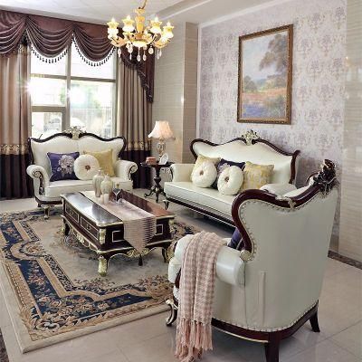 Living Room Furniture American Leather Sofa in Optional Couch Seat and Furnitures Color