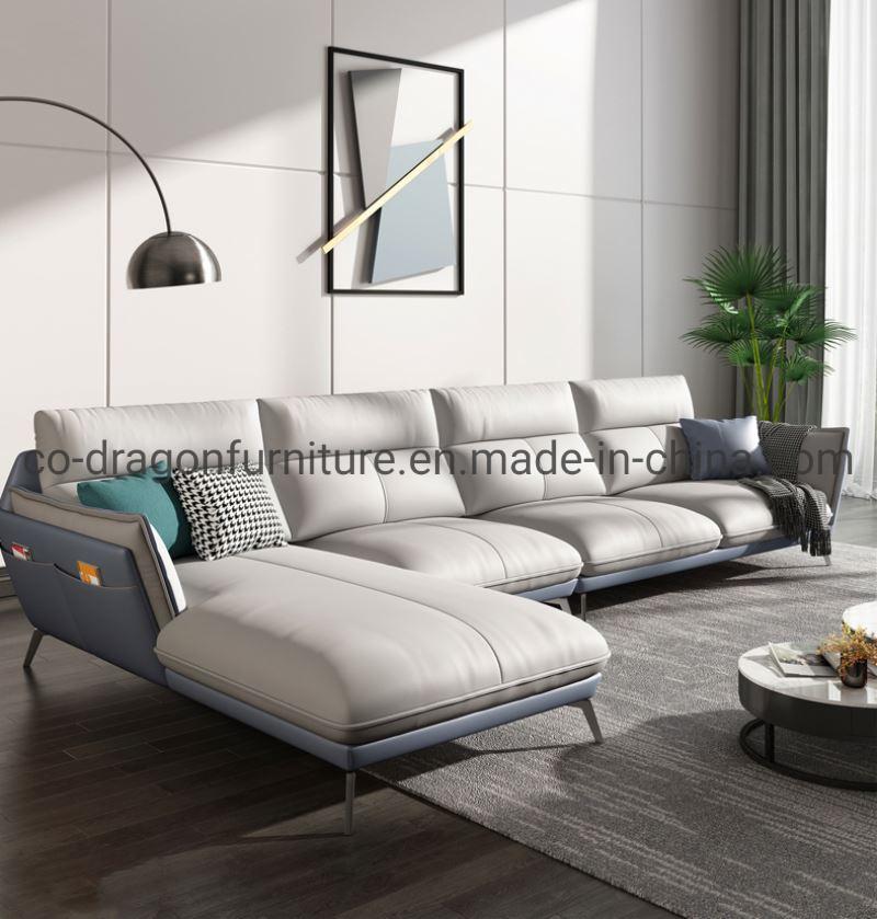 Modern Leather Sofa Set with L Shape for Livingroom Furniture