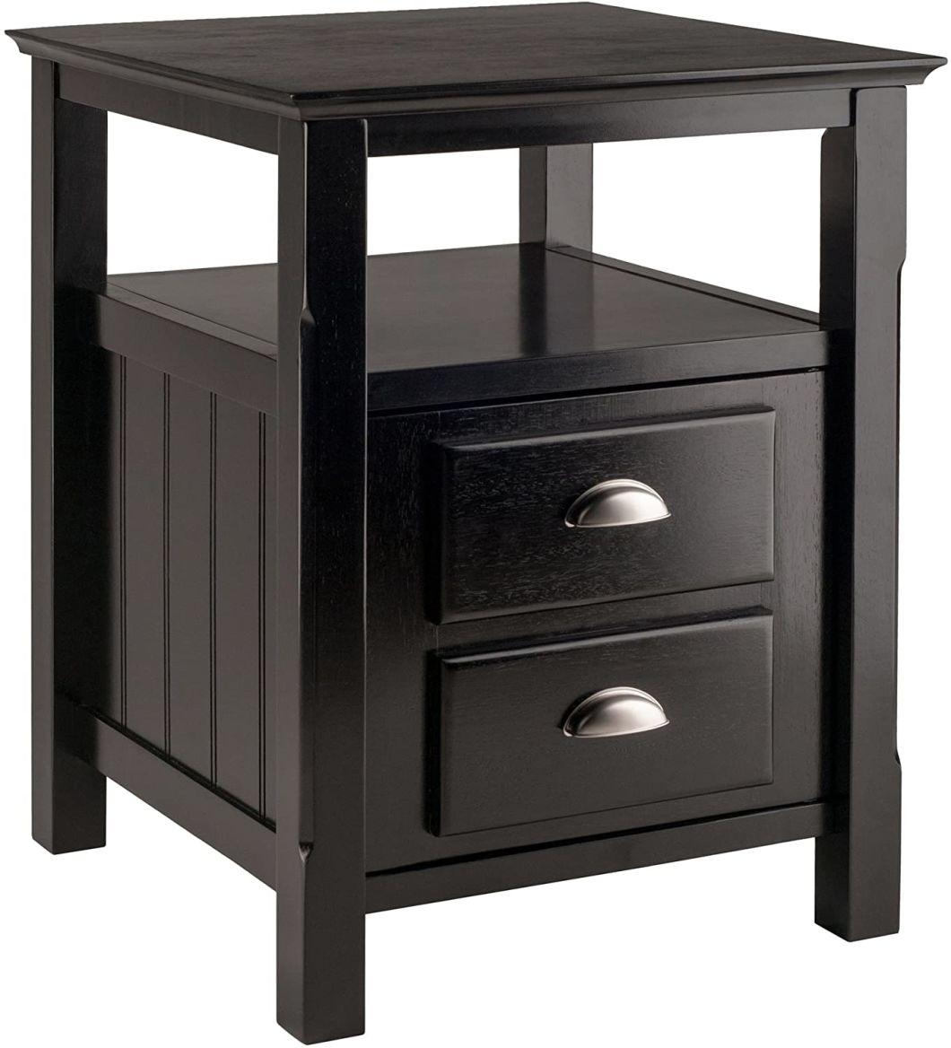 Wholesale Modern Furniture 2 Drawer Bedside Table Mirrored Nightstand