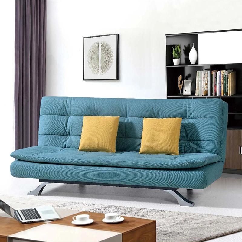 Zhida Home Furniture Living Room Hotel Sofa L Shape Modern Simple New Design Blue Fabric Adjustable Foldable Storage Leisure Sofa Bed for Apartment