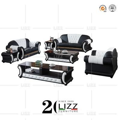 Living Room Furniture Chesterfield Leather Sofa Set