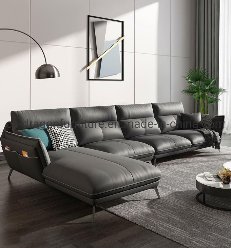 Modern Leather Sofa Set with L Shape for Livingroom Furniture