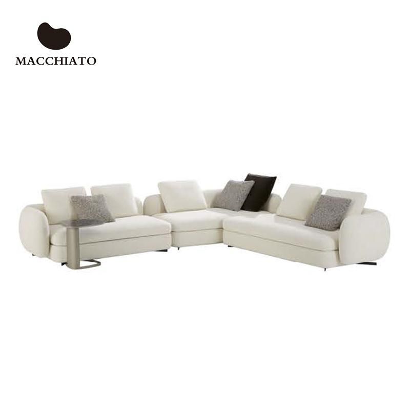 High-End Villa Use Contemporary Modern Sectional Sofas Feather Down Filling Comfort 4seater/ 3 Seater Living Sofa Couch