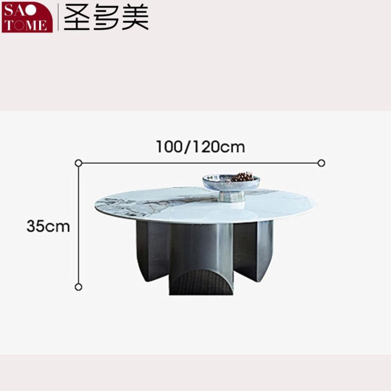 Modern Popular Living Room Furniture D-Shaped Foot Tea Table