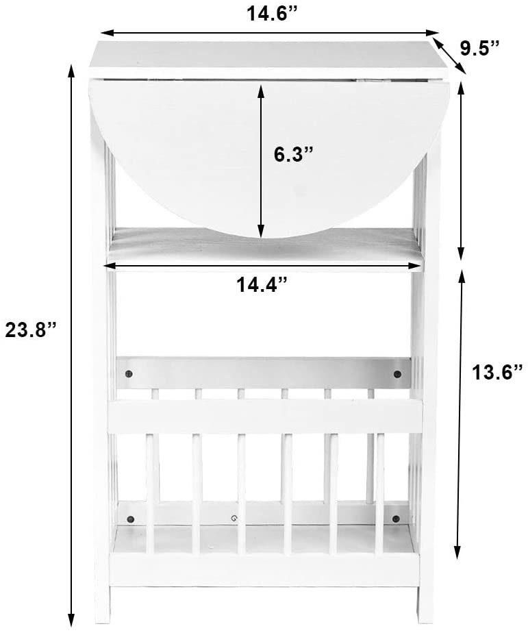 Best Selling Indoor Furniture Sofa Side Table with Magazine Holder Coffee Couch Side