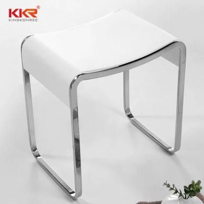 Kkr Modern Solid Surface Shower Seating Bathroom Stool Chair