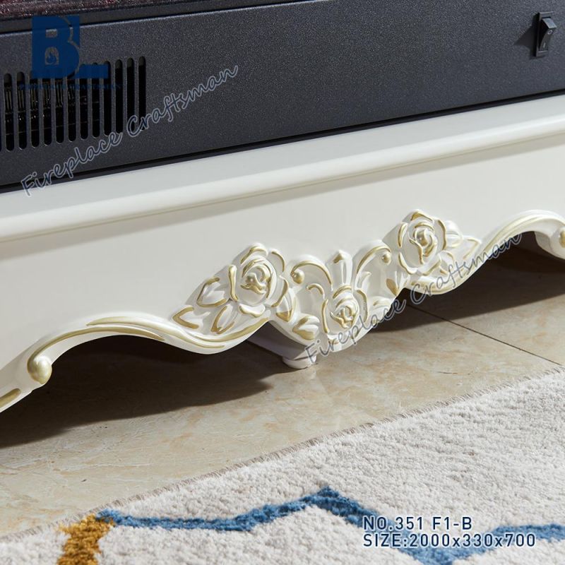 Living Room Furniture Solid Wood White Color Classical Used Electric Fireplace Insert Pellet Stove TV Stand for Sale