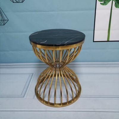 Wholesale Metal Frame Dining Room Furniture Sets Round Dining Room Bedroom Marble Side Table