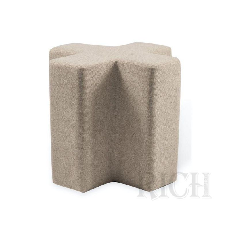 Cross Shape Shoe Changing Ottoman Foot Stool