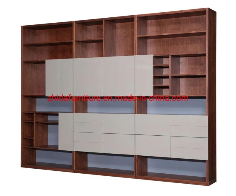 Living Room Wooden Panel Modern Style Bookshelf Bedroom Study Cabinet