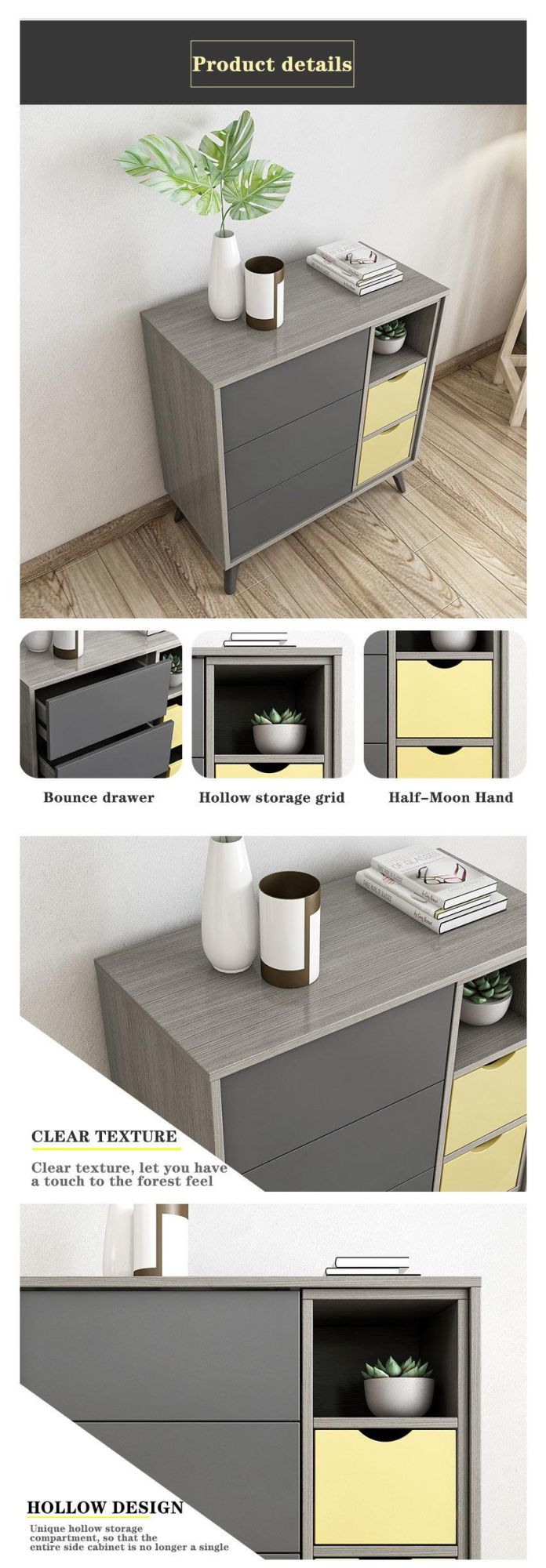 Nordic Wood Cabinets Size Furniture Storage Furniture Storage Cabinet with Door