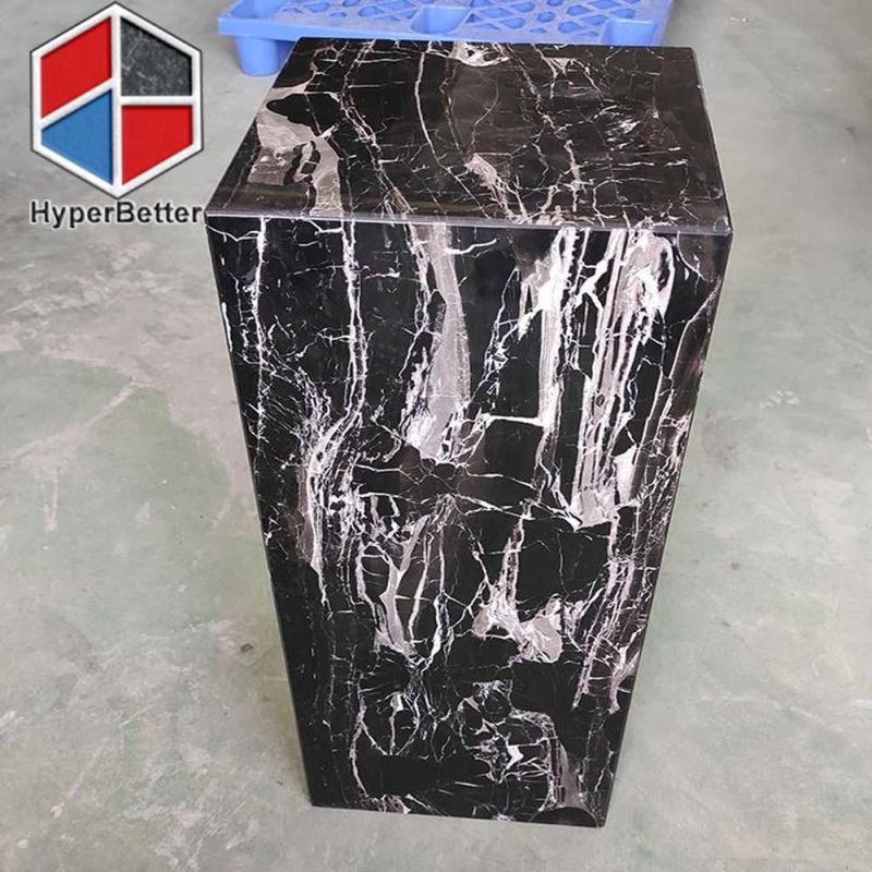 Silver Portoro Marble Plinth Tables