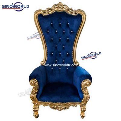 Royal Luxury Wooden High Back Wedding Queen King Throne Chair