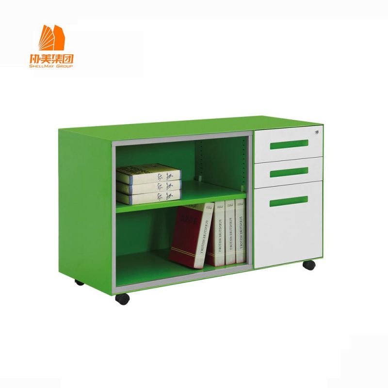 Office Furniture Large Storage Space Office Metal Mobile Cabinet with Sliding Door