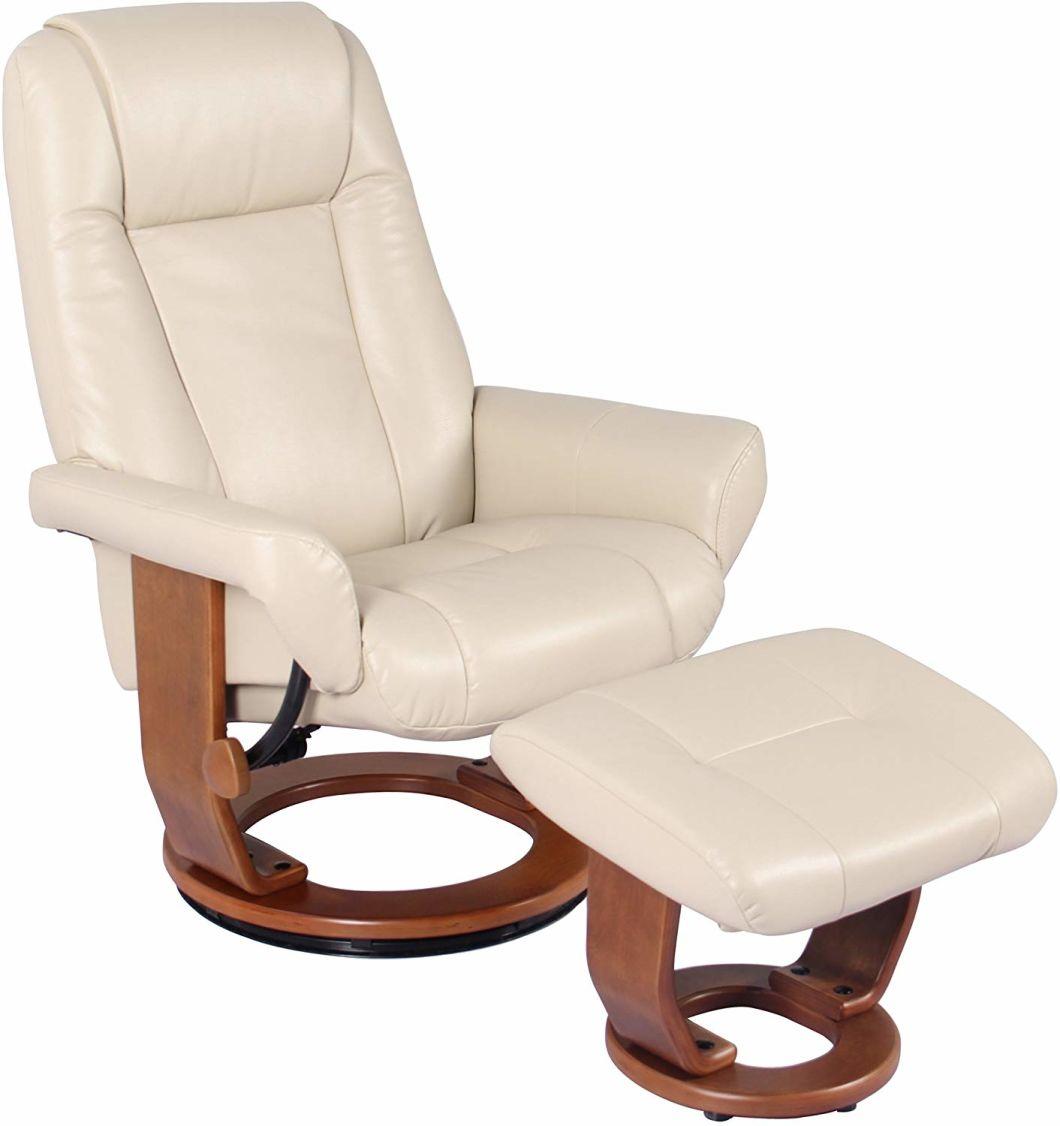 Jky Furniture 8 Points Vibration Massage Functions (2 In Ottoman 6 In Chair) Leather Leisure Chair with Ottoman