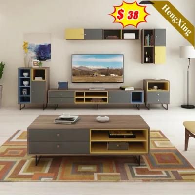 Modern Wholesale MFC Melamine MDF Furniture Coffee Table with TV Stand Set Cabinet